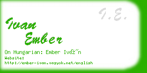 ivan ember business card